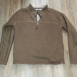 True Grit Men's Sherpa Tan Zip-Up Sweater size M